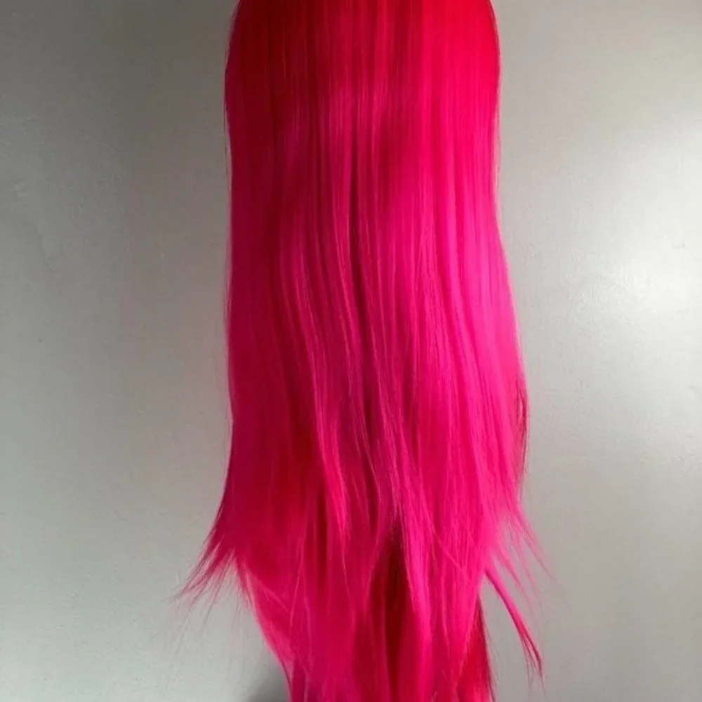 Pink Wig,Hot Pink Hair Wigs